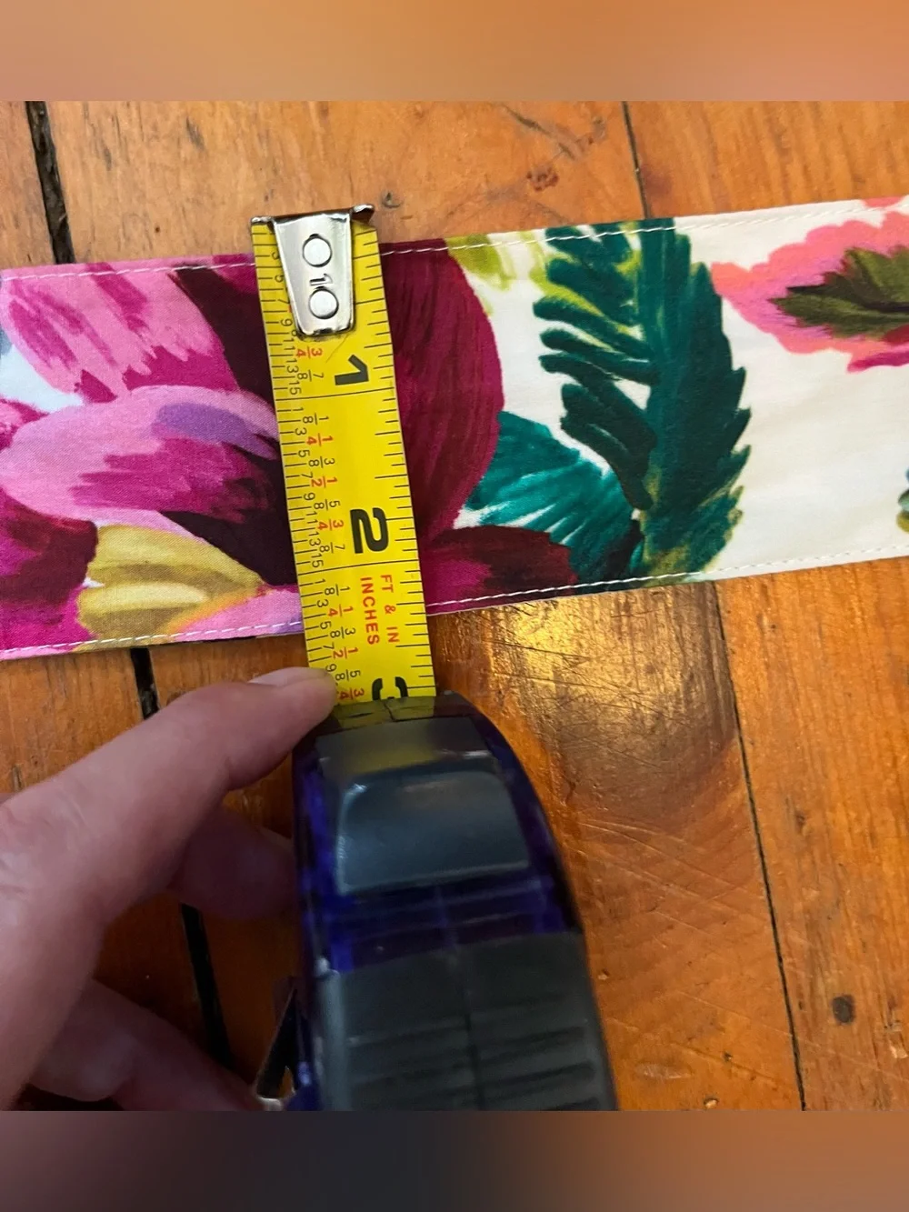 Johnny Was Floral Print Canvas Waist Belt Woven Straw Circular Buckle